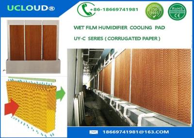 China Brown color Greenhouse/poultry house/ industrial workshop evaporative cooling pad for sale