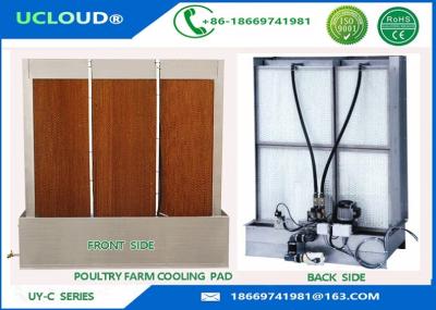 China CE Certificate Kraft Paper Black Coated Poultry Farm Cooling Pad with Stainless Steel  frame for sale