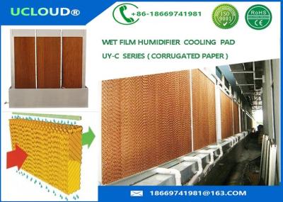 China Water Curtain Evaporative Cooler Filter Pads Corrugated Paper For Animal Husbandry for sale