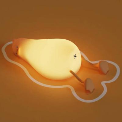 China New USB Switch Style Night Light Duck Silicone Bunny Shape Touch Sensor Table Lamp Kids Night Light for sale