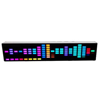 China RGB Music Light Music Spectrum Level Meter Audio Stereo Sound With Built-in Amplifier Meter Seen From LED Clock for sale