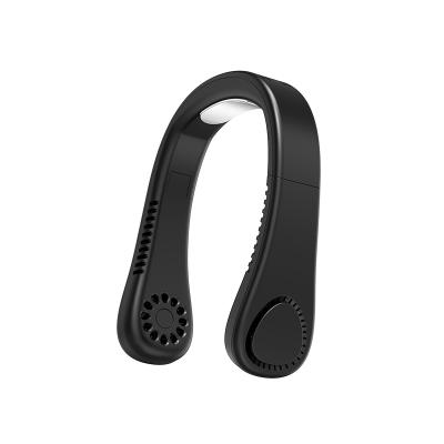 China USB Rechargeable Quiet 2000mAh Neck Band for Office Reading Outdoor Activities Neck Black Discount Fan for sale