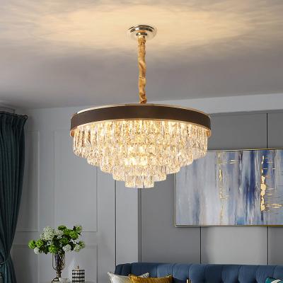 China Factory Outlet Modern Design Luxury Gold Fixtures LED Crystal Chandeliers For Home Bedroom Exterior Decor for sale