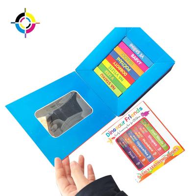 China Pocket Popular Custom Kids Board Book Set Printing With Case PVC Window for sale