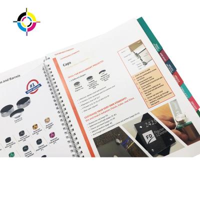 China Luxury Book Printing Sample Product Brochure Catalog Book Printing Custom With Tag Fins for sale