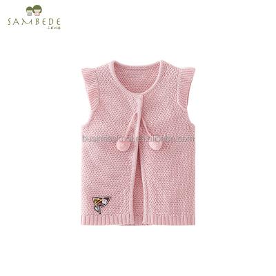 China Anti-pilling Plus Size Coats Girls Casual Sweater Sleeveless Vest For Autumn Wholesales Eco Friendly for sale