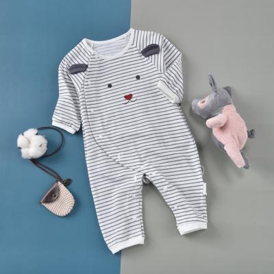 China Comfotable Wholesale Open Crotch Clothes Summer Baby Romper Boys and Girls Overalls OEM 100% Cotton Organic Baby for sale