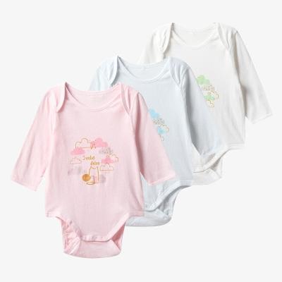 China Organic Long Sleeve Baby Rompers Baby Triangle Dress Neonatal Package Pet for sale