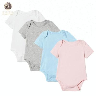 China OEM Organic Long Sleeves or Short Sleeves Baby Clothes Plain White Baby Rompers Printing Custom Cotton Baby Onesie for sale