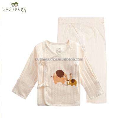 China SAMBEDE Breathable Newborn Baby Clothing Sets Kimono Clothes For Baby Long Sleeve And Pants Simple Home Wear SME0468 for sale