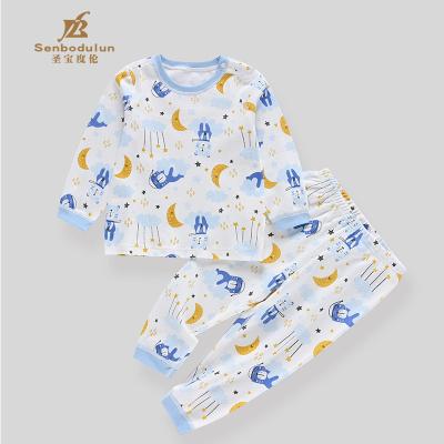 China Anti-wrinkle Girls Clothing Set 2022 Autumn Spring Long Sleeve Cartoon Children Infants Kids Comfortable Two Piece Set for sale