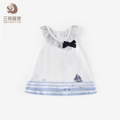 China Cheap Princess Elegant Sleeveless Crew Neck Block Breathable Baby Wholesalers 0-6 Years Party Baby Dresses for sale