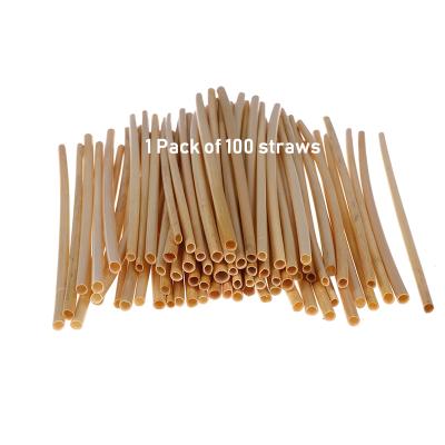 China Hot Sale BAMBOO Drinking Disposable Biodegradable Natural Straw Bamboo Eco Friendly Reed Wheat Straws for sale