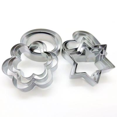 China Sustainable Stainless Steel Mold Set Diy Cookie Fruit Vegetable Cake Cookie Molds Cutter Tool Set for sale