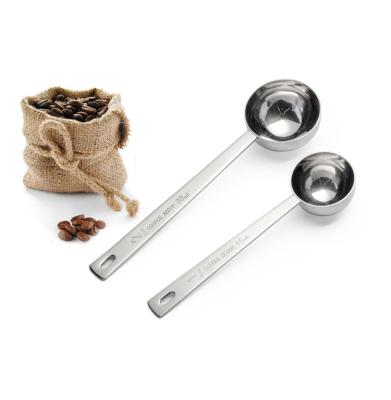 China Sustainable Factory Manufacturing Stainless Steel Coffee Doser 15ml 30ml Silver Spoon for sale