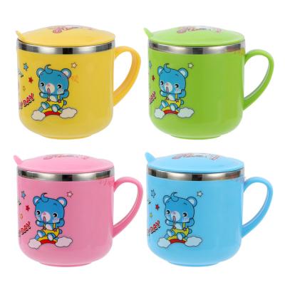 China Sustainable 270 Ml Children's Milk Mugs 304 Stainless Steel Water Cups For Baby Kids for sale