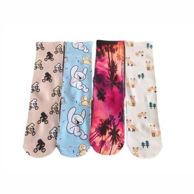 China Sports Stretching Hot Products Custom Printing Socks Running Polyester Casual Socks for sale