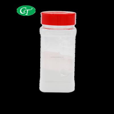 China Clear Plastic 500ml Cookie Square Jar For Spice With Butterfly Cap for sale