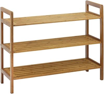 China (Other) Adjustable Amazon Customized Portable Bamboo Shoe Rack Bamboo For Home for sale