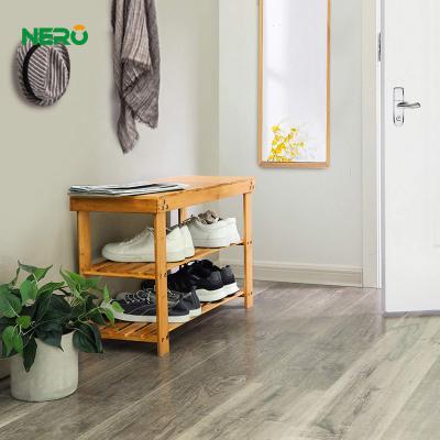 China Wholesale Cheap Modern Portable Adjustable (Height) 3 Tier 9 Pairs Bamboo Shoe Rack For Home Pots & Floer Planting for sale