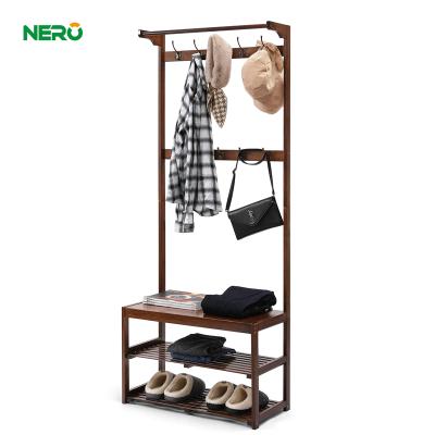 China (Size) 2 Tier Modern Cheap Custom Portable Adjustable 8 Pair Bamboo&Wooden Shoe Rack for sale