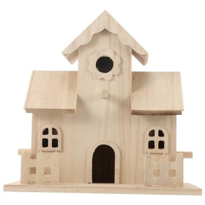 China Breathable House Shaped Bamboo And Wooden Bird Cage , Pet Cage , Pet Carriers for sale