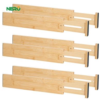 China Modern Hot Sale Expandable Cheap Price Bamboo Kitchen Drawer Divider for sale