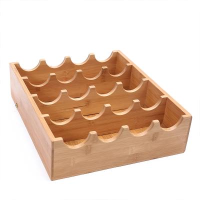 China Sustainable Wholesale Wooden / Bamboo Kitchen Spice Rack Cabinet With 16 Compartments for sale