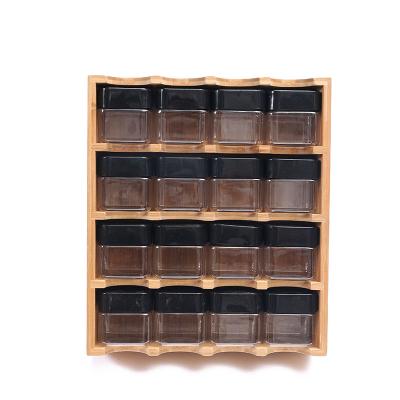 China Sustainable 16-Jars Spice Rack Rotating Spice Rack Shelf for Kitchen for sale