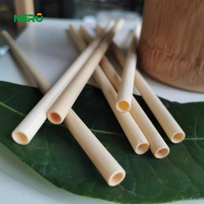 China Customized natural eco-friendly reusable bamboo drinking straw high quality environmental protection 20cm for sale