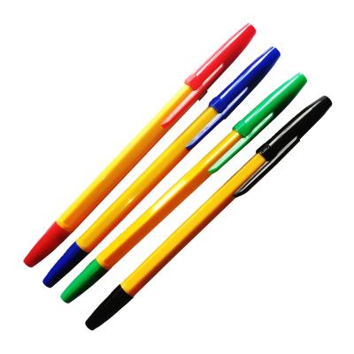 China Office & Promotional School Pen Good Quality Long Writing Stick Ballpoint Plastic Pens for sale