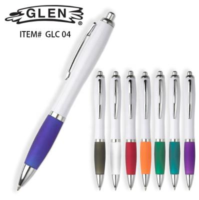 China Promotional Pen Luxury Hotel Promotional Use Advertising Custom Logo Retractable Easy Click Slim Ballpoint Pens for sale