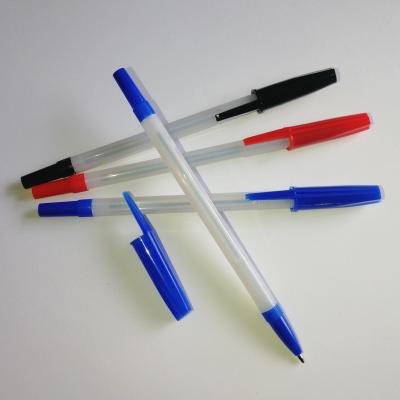 China Office & School Pen Environmental 201 Plastic Material Office and School Ballpoint Pen Stick Biodegradable Pen for sale