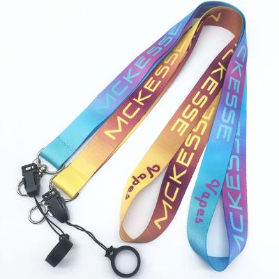 China Marriage favors & New Polyester Lanyard Customize Logo Design Bridal Party Gifts Rope Neck Strap Lanyard With Silicon Rubber Ring for sale