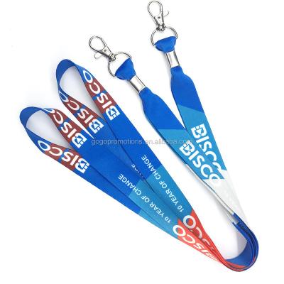 China Promotional Custom Printed Fair Neck Polyester Lanyard With Logo Free Sample for sale