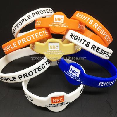 China Silicone Custom Your Own Logo Silicone Wristbands Customized Logo Fashion Rubber Silicone Wristbands OEM Factory Supply for sale