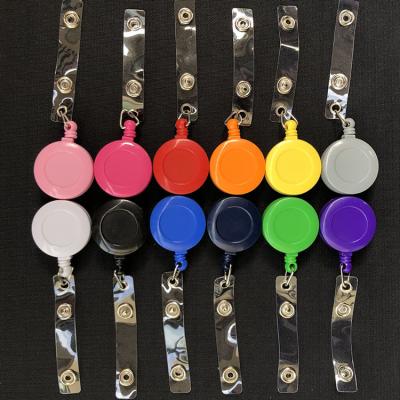 China ID Card Badge Holding Custom Decorative Retractable ID Card Working Badge Holder / Colorful Badge Reel for sale