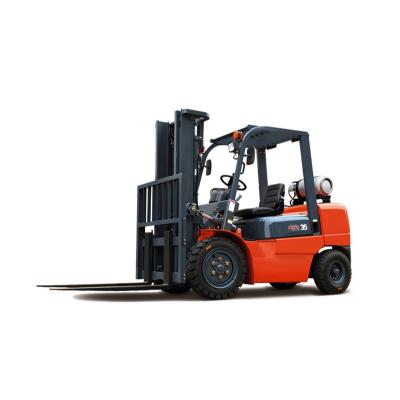 China Hotels Factory Price HELI 3.5 Ton CPQYD35 Mini Container Lift Truck Gasoline and LPG Forklift with Fork Positioner and Side Shift for sale