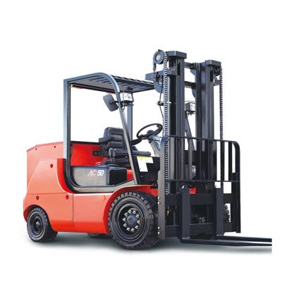 China New HELI 5ton High Quality Warehouse Hotel AC50 Lift Electric Forklift Truck with Fork Positioner and Side Shift for sale