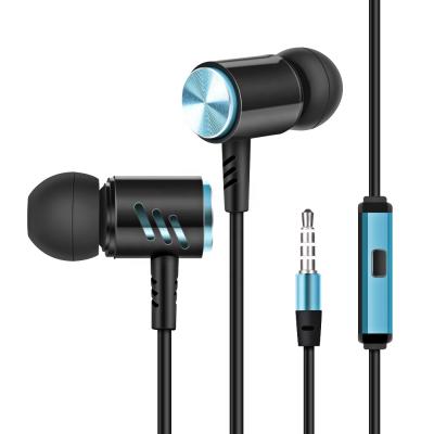 China In-Ear In Ear Earbud Sports Magnetic Handsfree Electronic Microphone 3.5mm Metal Wired Earphone With Mic for sale