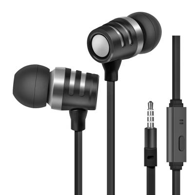 China In-Ear In Ear Wholesale Distributors Bass Flat Wire Metal Stereo Earphone With Microphones for sale