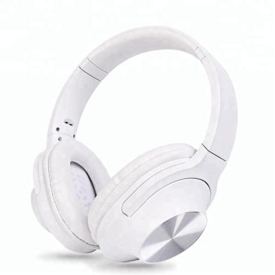 China Wholesale HYQ Headband Flat Band Wired Headset Microphone Stereo Metal White Earphone For PC for sale