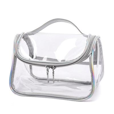 China Fashoion Women Transparent Makeup Bag With Zipper Storage Bag PVC Cosmetic Pouch Cosmetic Packaging Bag For Travel for sale