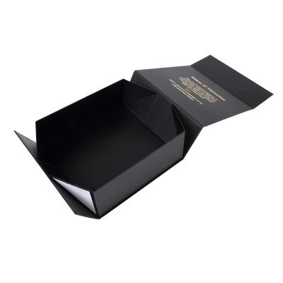 China 2021 Quality Guaranteed Black Folding Environment Protection Flip Cardboard Packaging Box Handmade for sale