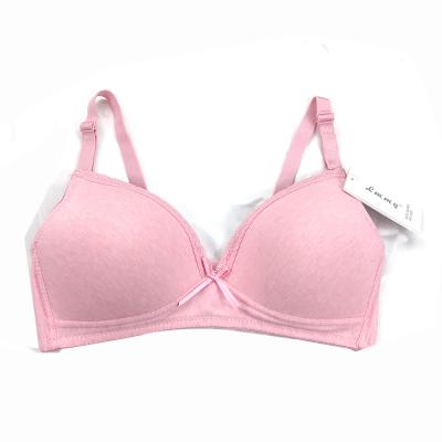 China Breathable Women Cotton Triangle Simple Wireless Bra for sale