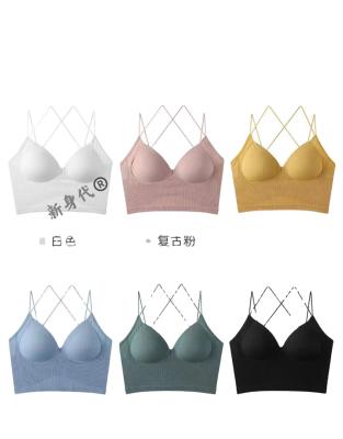 China High Quality Strapless Elegant Sexy Mesh Bra Silicon Bra Top Fitness Yoga Bra for sale