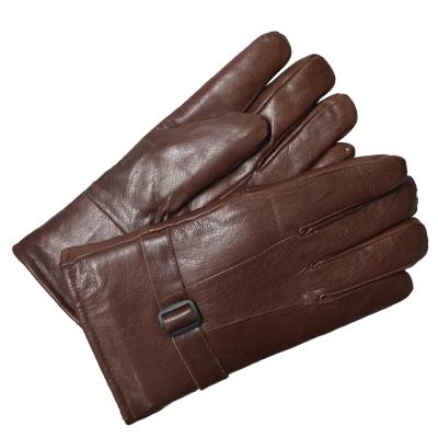 China Winter Simple High Quality Gloves Fashion Soft Black Leather Gloves For Men Genuine Sheepskin Men's Gloves for sale