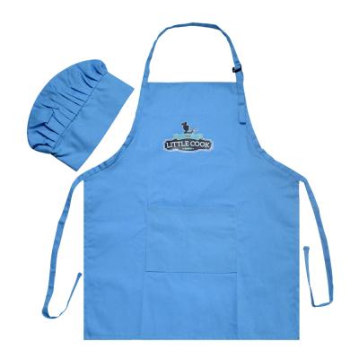 China Offer Apron Logo Embroidered Printed Custom Kids Apron Set Kids Cooking Painting Apron Set for sale