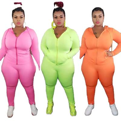 China Jogging Long Sleeve Soild Color Hoodie Women Clothing Factory Sweatsuit Suit Two Pieces Pants Set for sale