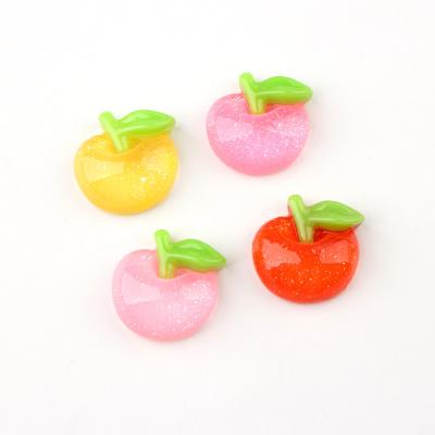 China Plastic Apple DIY Europe Pearl Powder Mobile Phone Case Accessories Resin Hair Accessories Snap Hardware Drop for sale